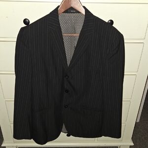 jf j.ferrar Classic Black Pinstripe Blazer